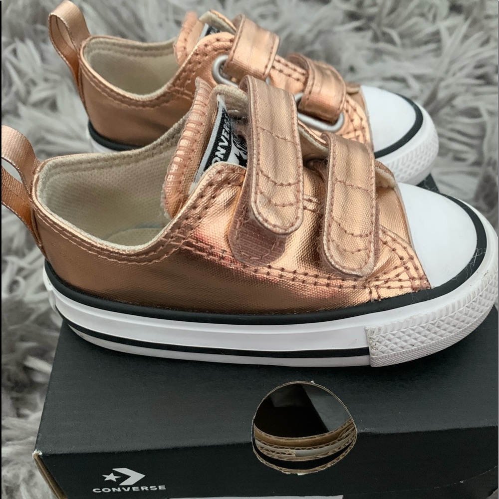 Gold toddler converse